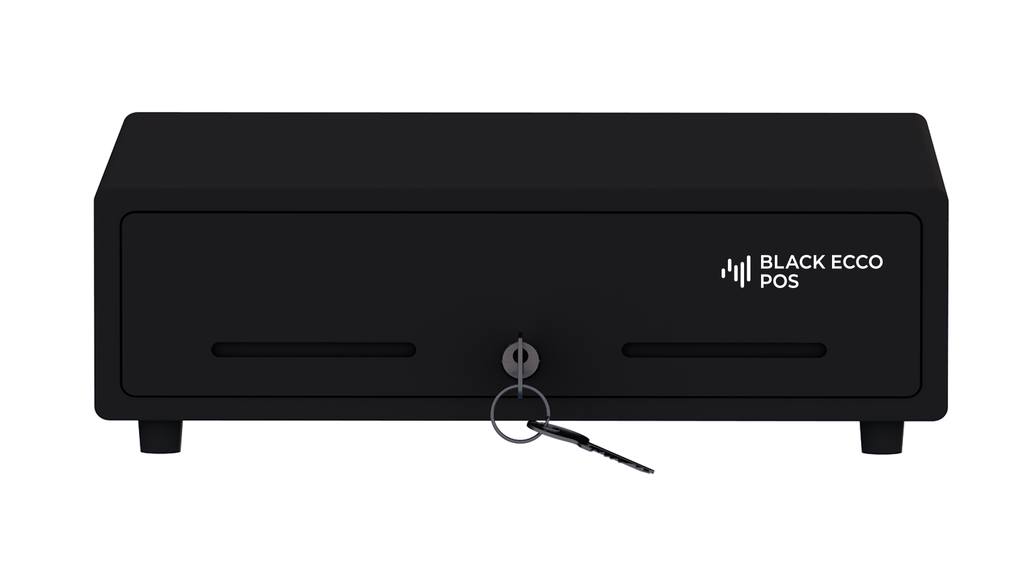 Cajon de dinero con 4 billetes, 8 monedas.